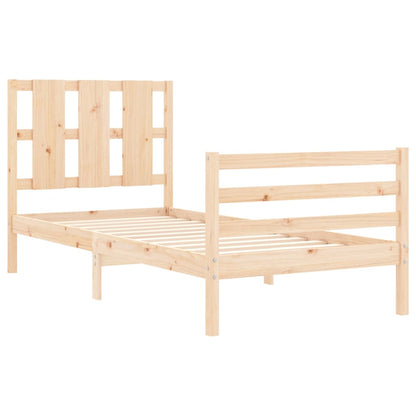 Bed Frame without Mattress Small Single Solid Wood