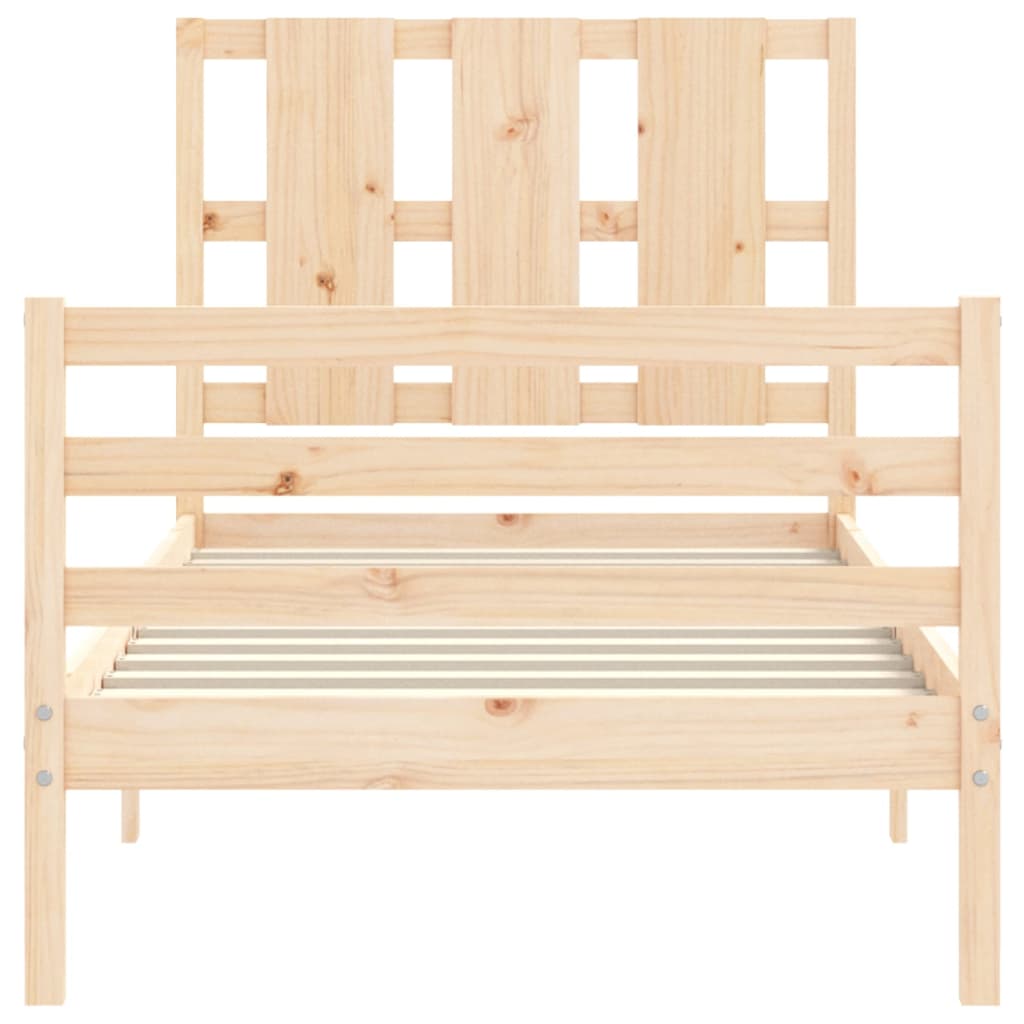 Bed Frame without Mattress Small Single Solid Wood