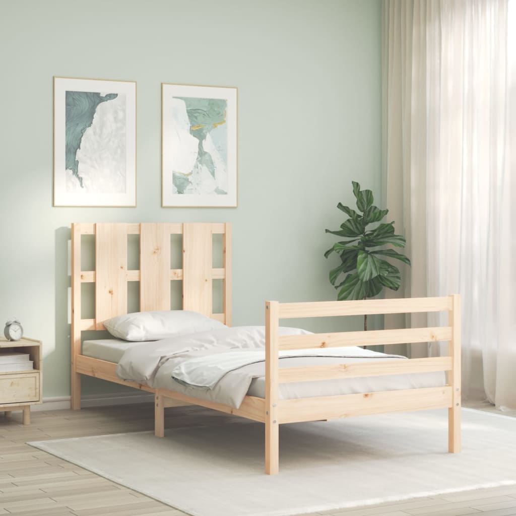 Bed Frame without Mattress Small Single Solid Wood