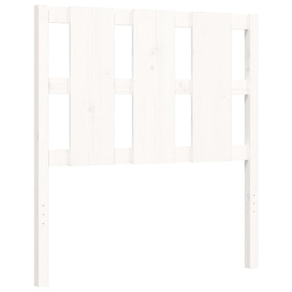 Bed Frame without Mattress White Single Solid Wood