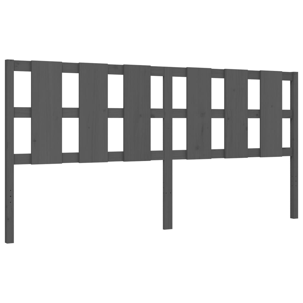 Bed Frame without Mattress Grey 200x200 cm Solid Wood