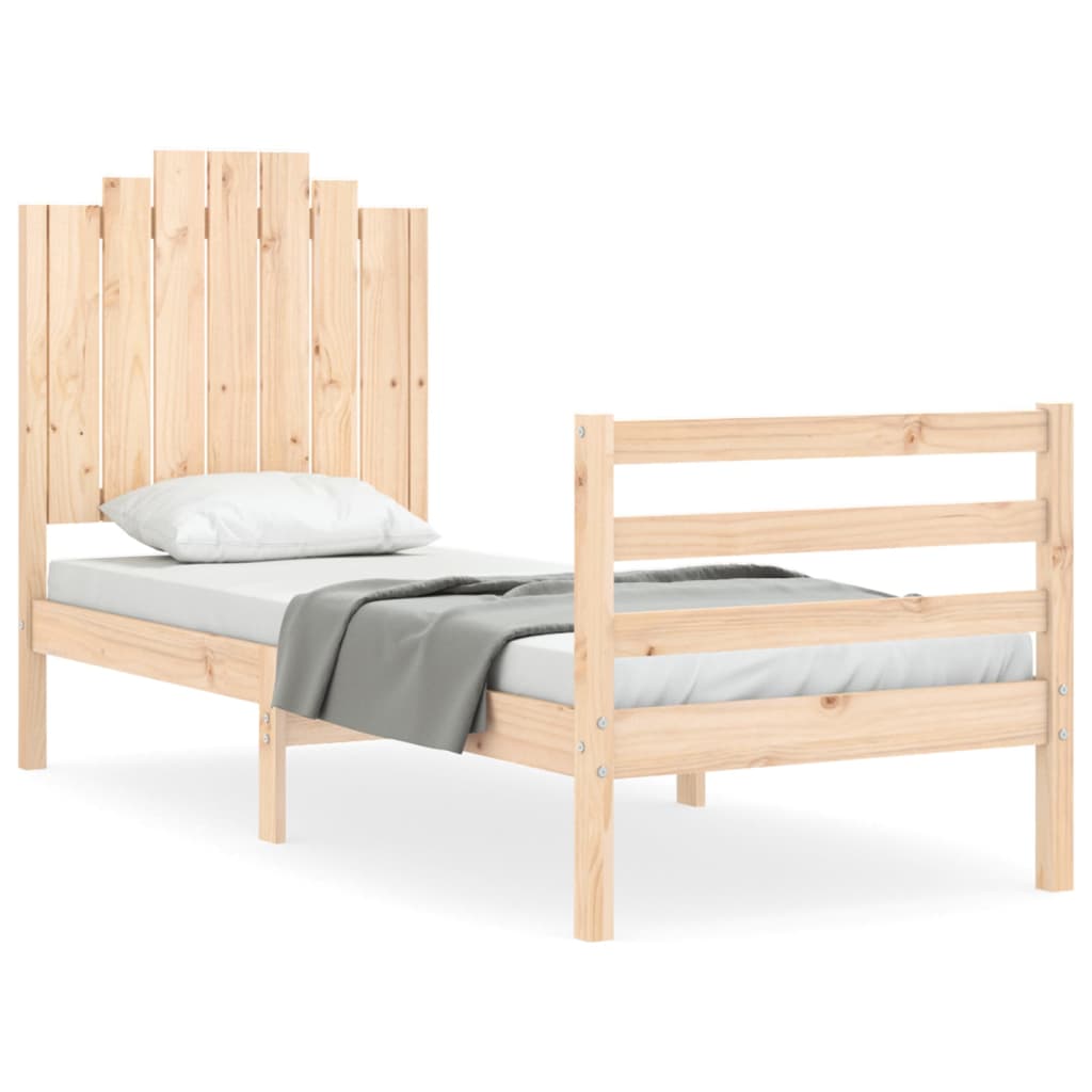 Bed Frame without Mattress Small Single Solid Wood