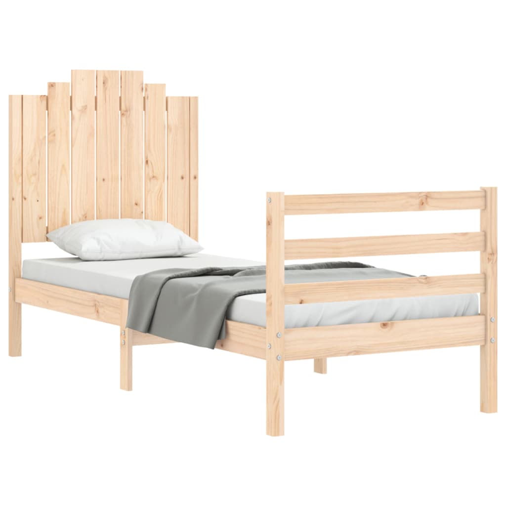 Bed Frame without Mattress Small Single Solid Wood