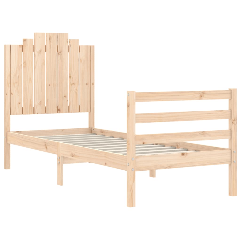 Bed Frame without Mattress Small Single Solid Wood