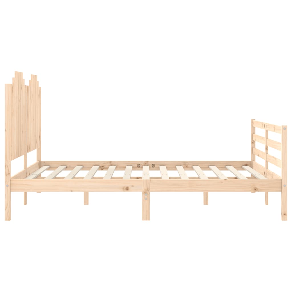 Bed Frame without Mattress King Size Solid Wood