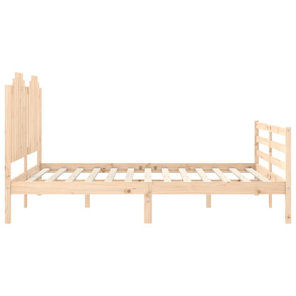 Bed Frame without Mattress King Size Solid Wood