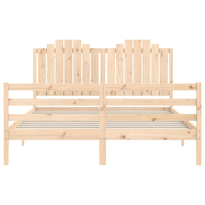 Bed Frame without Mattress King Size Solid Wood