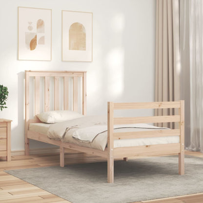 Bed Frame without Mattress Small Single Solid Wood