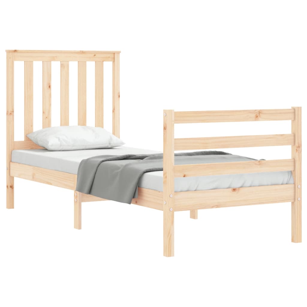 Bed Frame without Mattress Small Single Solid Wood