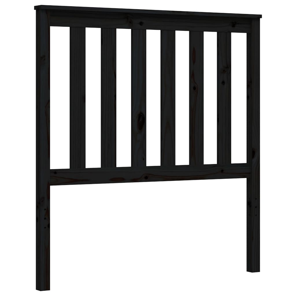 Bed Frame without Mattress Black 90x200 cm Solid Wood