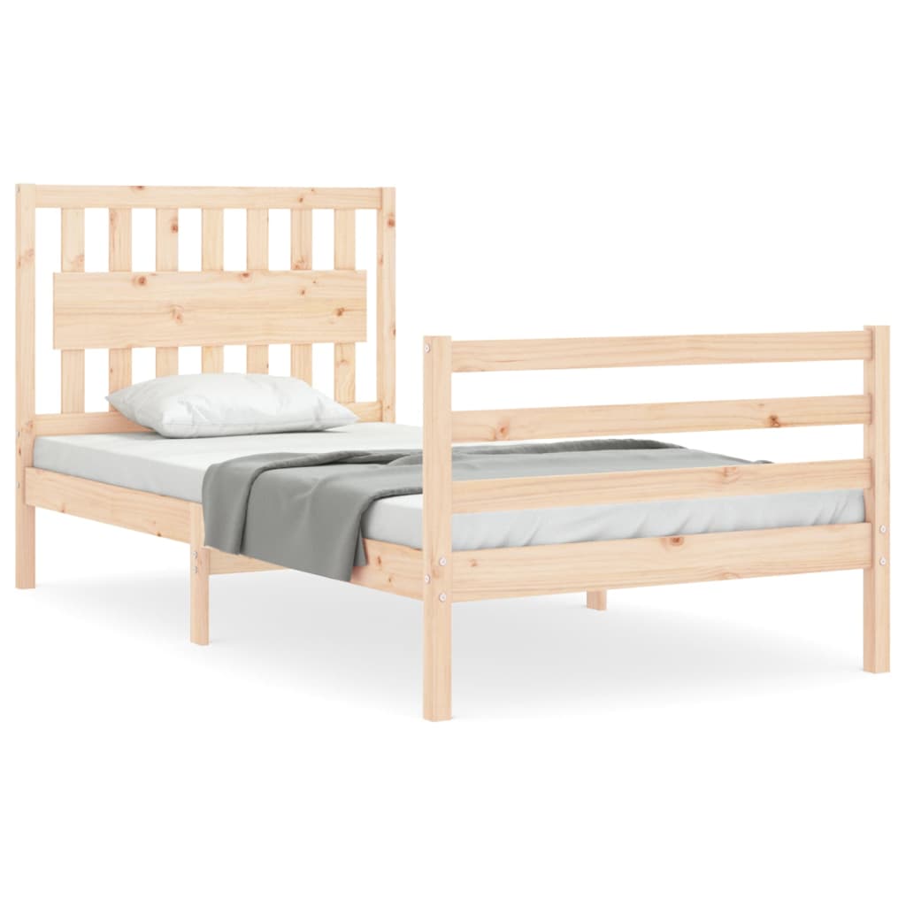 Bed Frame without Mattress 100x200 cm Solid Wood