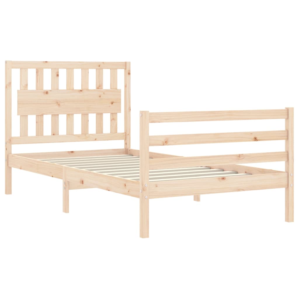 Bed Frame without Mattress 100x200 cm Solid Wood