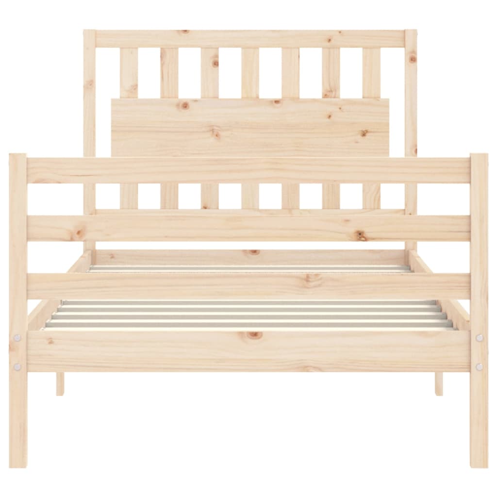 Bed Frame without Mattress 100x200 cm Solid Wood