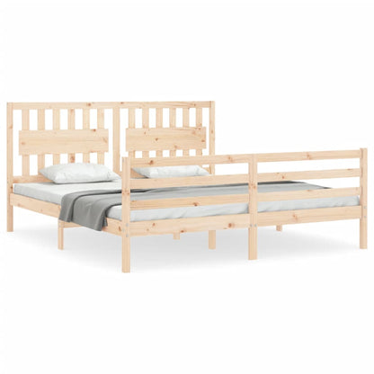 Bed Frame without Mattress Super King Size Solid Wood