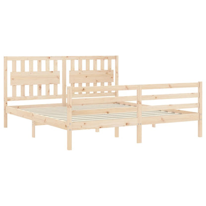 Bed Frame without Mattress Super King Size Solid Wood