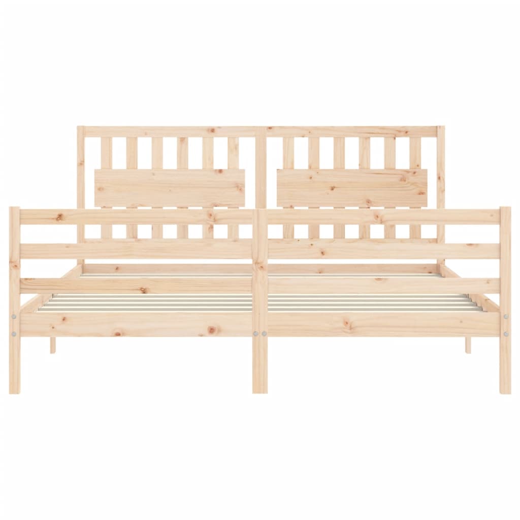 Bed Frame without Mattress Super King Size Solid Wood