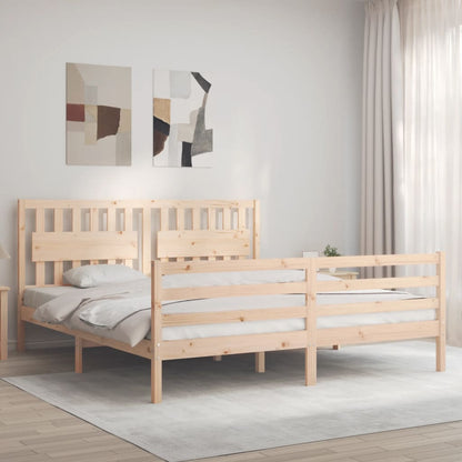 Bed Frame without Mattress Super King Size Solid Wood