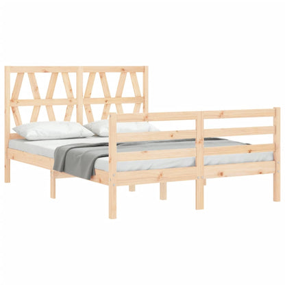 Bed Frame without Mattress Small Double Solid Wood