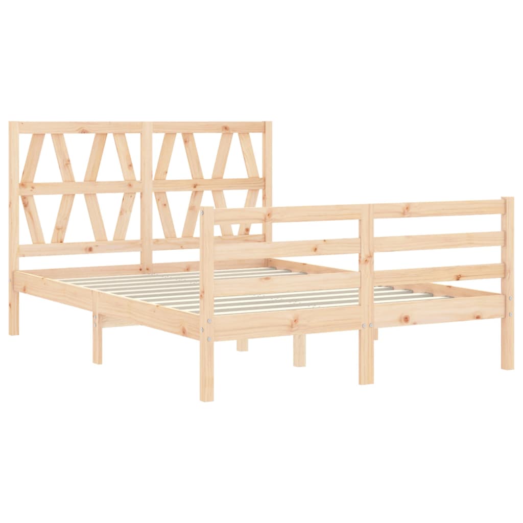 Bed Frame without Mattress Small Double Solid Wood