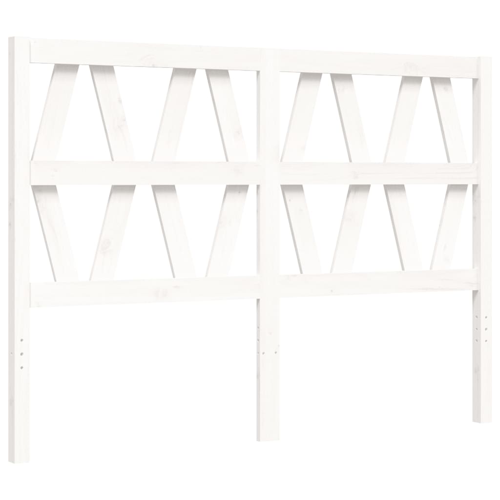 Bed Frame without Mattress White 140x190 cm Solid Wood