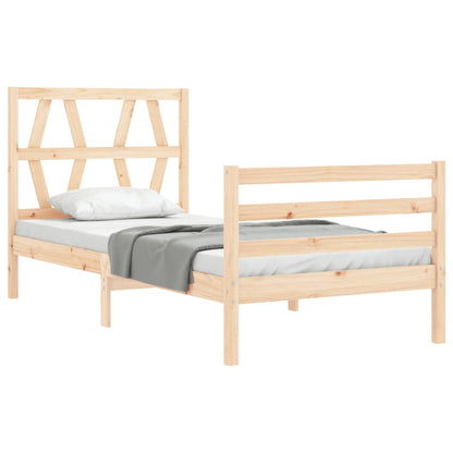 Bed Frame without Mattress 90x200 cm Solid Wood