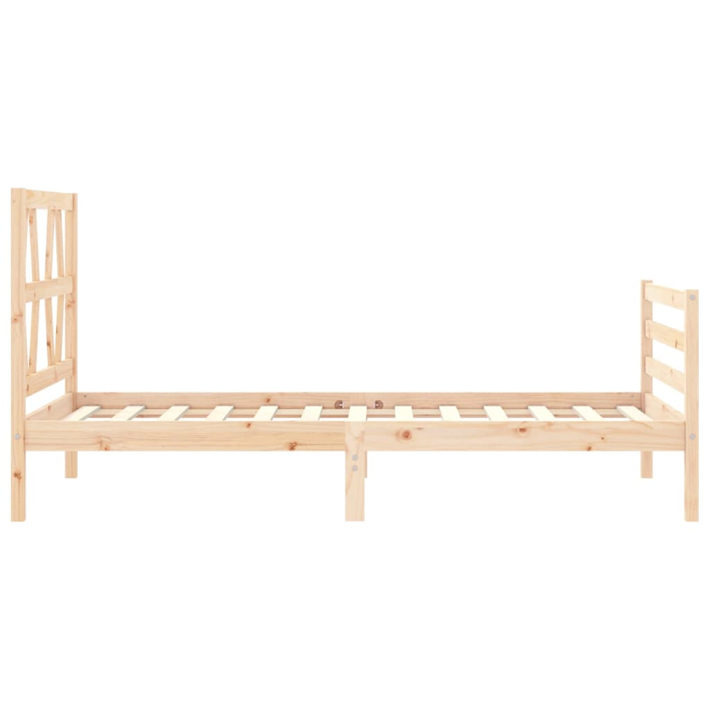 Bed Frame without Mattress 90x200 cm Solid Wood