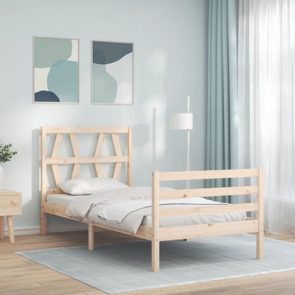 Bed Frame without Mattress 90x200 cm Solid Wood