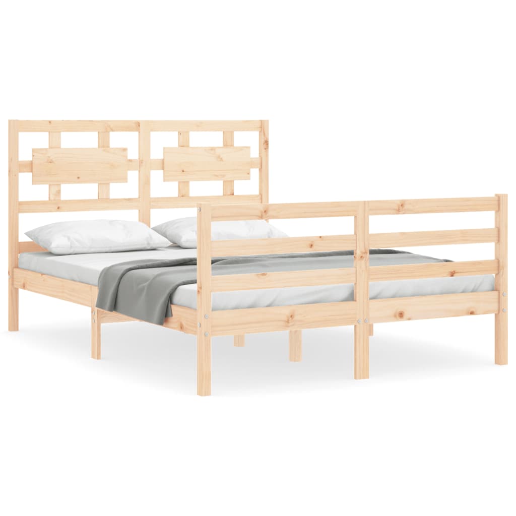 Bed Frame without Mattress Small Double Solid Wood