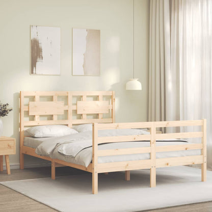 Bed Frame without Mattress Small Double Solid Wood