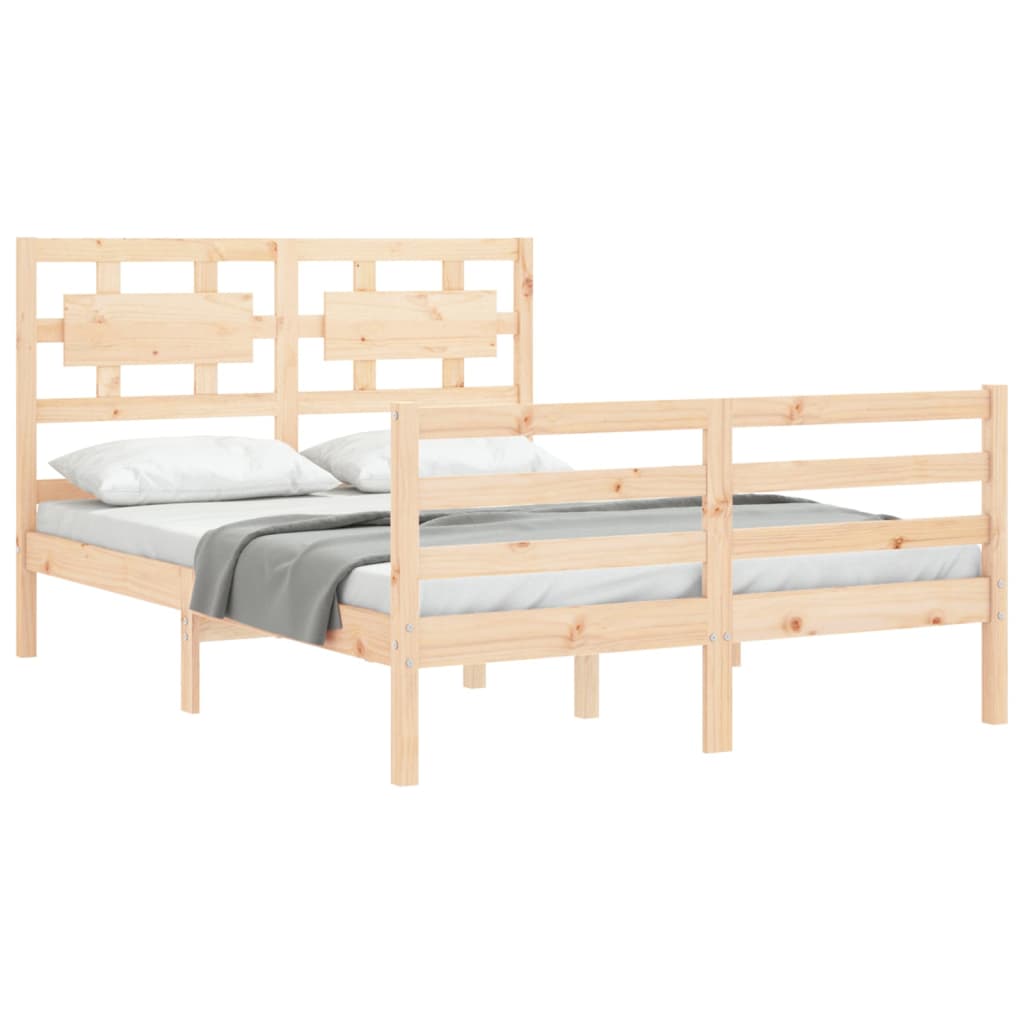 Bed Frame without Mattress Small Double Solid Wood