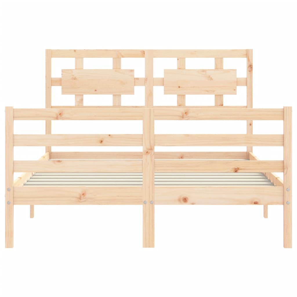 Bed Frame without Mattress Small Double Solid Wood