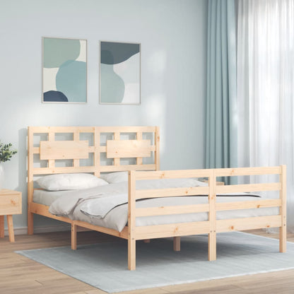 Bed Frame without Mattress Small Double Solid Wood