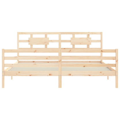 Bed Frame without Mattress 200x200 cm Solid Wood