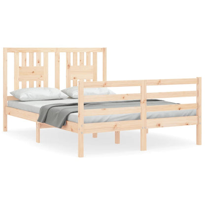 Bed Frame without Mattress 140x190 cm Solid Wood