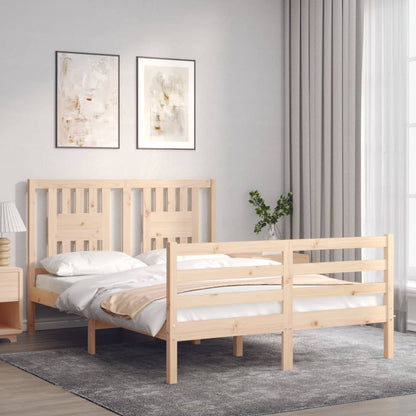 Bed Frame without Mattress 140x190 cm Solid Wood