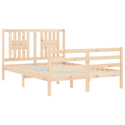 Bed Frame without Mattress 140x190 cm Solid Wood