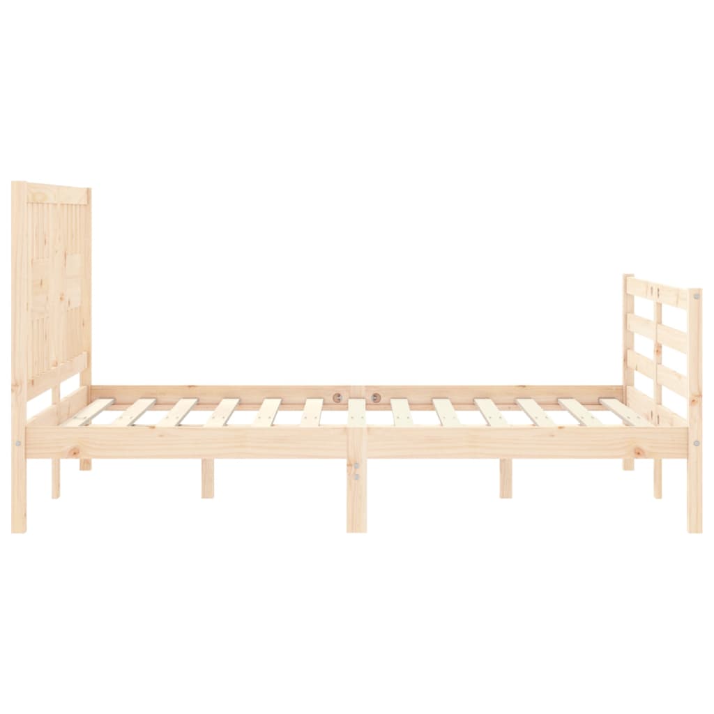 Bed Frame without Mattress 140x190 cm Solid Wood