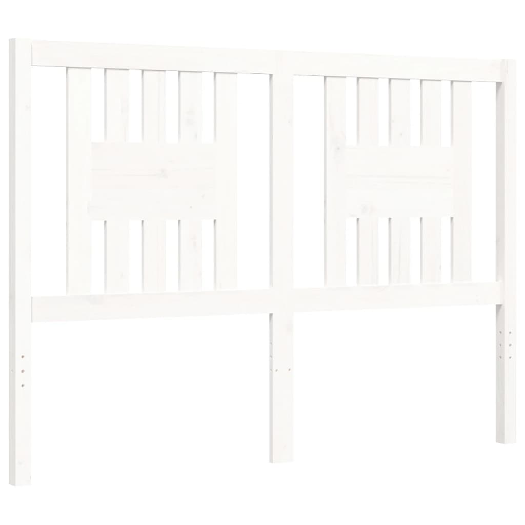 Bed Frame without Mattress White 140x190 cm Solid Wood