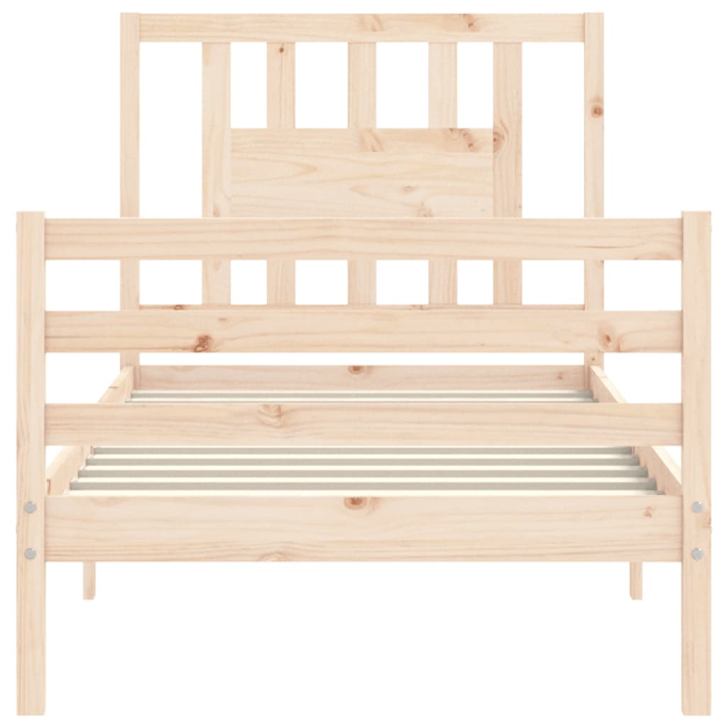 Bed Frame without Mattress 90x200 cm Solid Wood