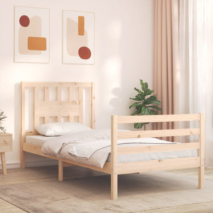 Bed Frame without Mattress 90x200 cm Solid Wood