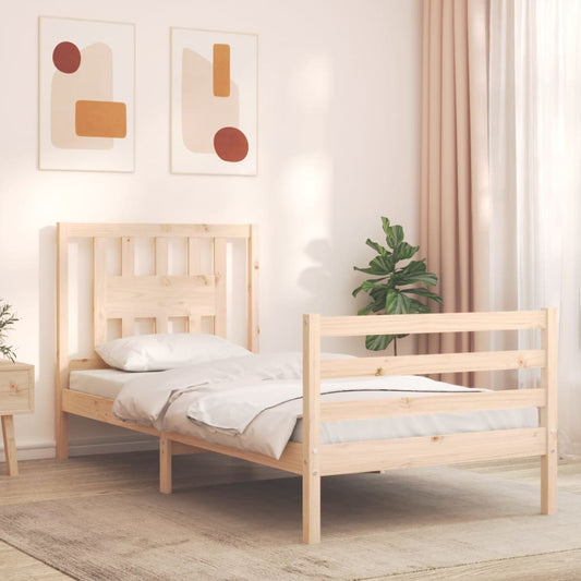 Bed Frame without Mattress 90x200 cm Solid Wood