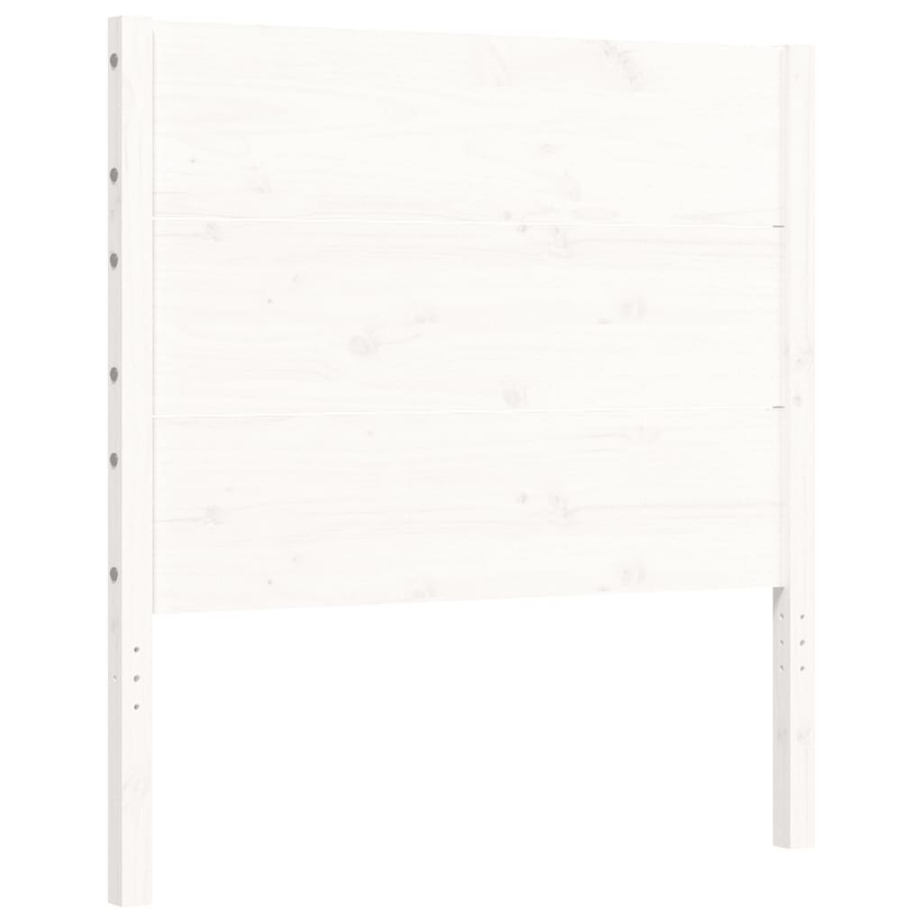 Bed Frame without Mattress White Small Single Solid Wood