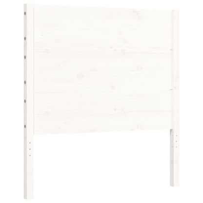 Bed Frame without Mattress White Small Single Solid Wood