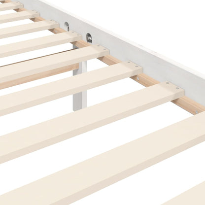 Bed Frame without Mattress White Small Single Solid Wood