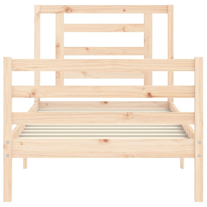 Bed Frame without Mattress Single Solid Wood