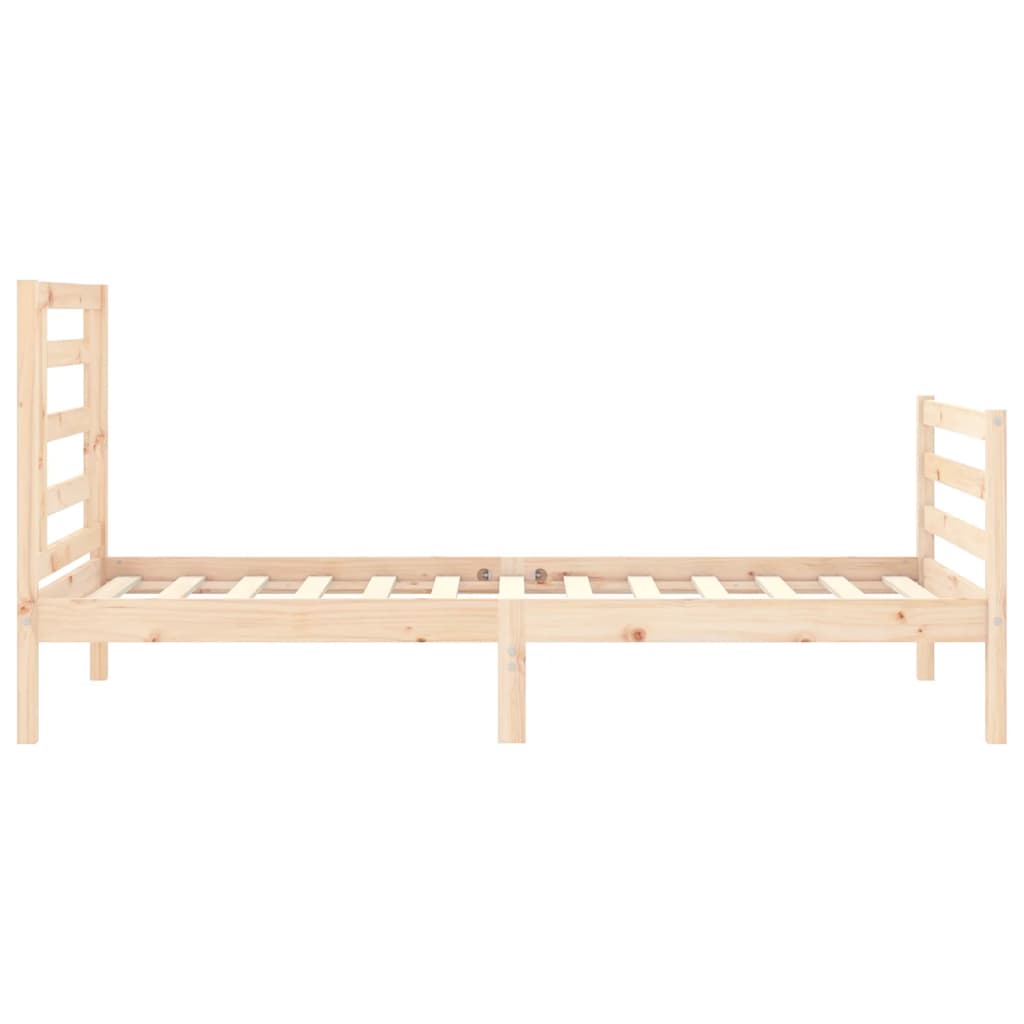 Bed Frame without Mattress Single Solid Wood