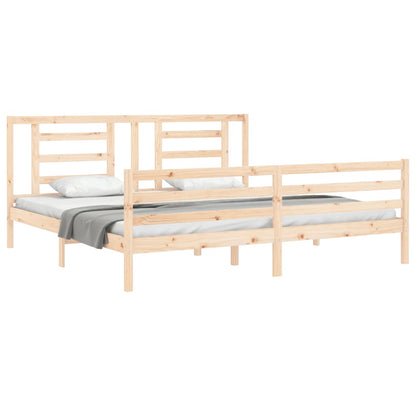 Bed Frame without Mattress Super King Size Solid Wood