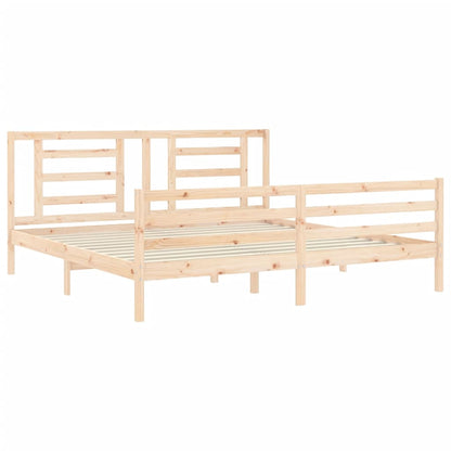 Bed Frame without Mattress Super King Size Solid Wood