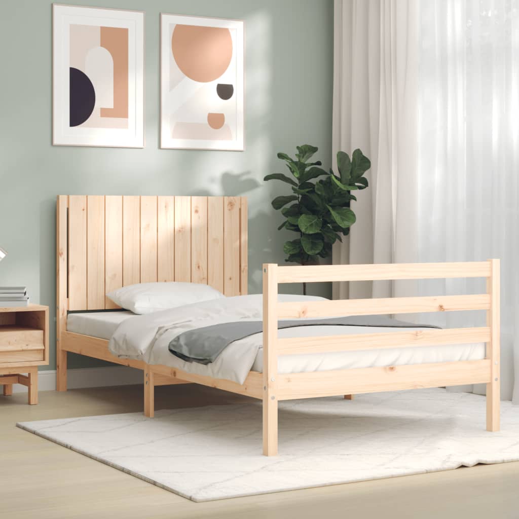 Bed Frame without Mattress 100x200 cm Solid Wood