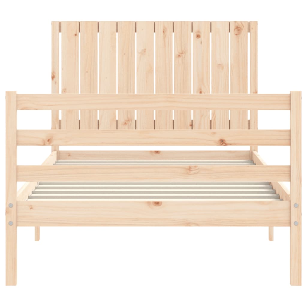 Bed Frame without Mattress 100x200 cm Solid Wood